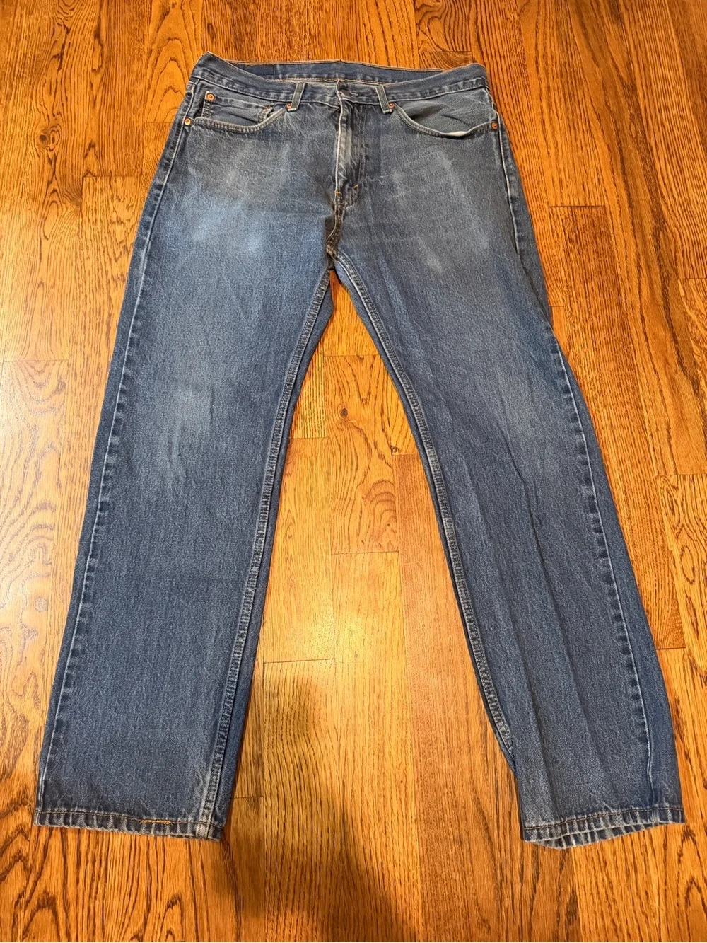 Levi's 505 Men's Straight Leg Denim Jeans in Faded Blue